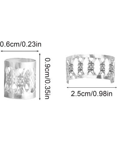 SKHAOVS 200 Pieces Hair Braid Rings Dreadlocks Locks Hair Beads Cuffs Braid Rings Hair Clips Adjustable Dreadlocks Beads Dreadlocks Accessories DIY Hair Decorations 8 * 9 mm (Silver) - Buy Online on GoSupps.com