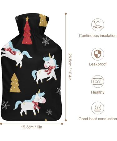 Buy White Unicorn Hot Water Bottle | Plush Cover Bed Warmer for Adults & Kids 26.5x15.3cm | International Shipping - Buy Online on GoSupps.com