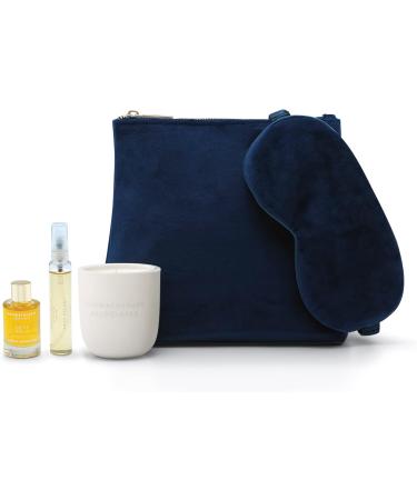 Aromatherapy Associates Tranquil Sleep Gift Set - Deep Relax Bath & Shower Oil, Sleep Mist, Candle, Eye Mask in Velvet Bag | 1 Count - Buy Online on GoSupps.com