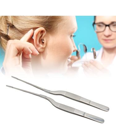 2-Piece Stainless Steel Tweezers Set - Corrosion Protection Curved Tweezers for Hearing Amplifiers | Optimal Precision & Durability - Buy Online on GoSupps.com