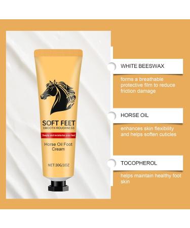  Hengxuan Horse Oil Repair Moisturizer for Dry and Cracked Heels with Natural Ingredients Nourishing Horse Oil Formula for Soft and Smooth Feet (2) - Buy Online on GoSupps.com