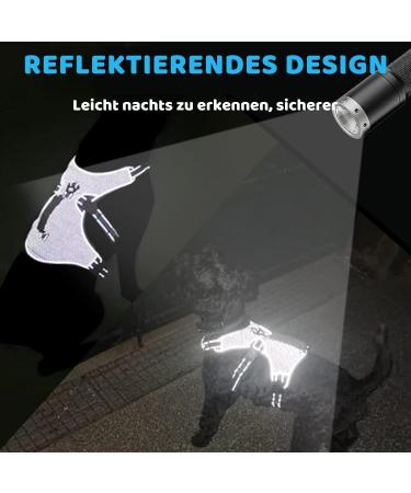 Belpro Multi-Purpose Dog Harness - No Pull Adjustable Reflective Vest for Large Dogs (Blue L) - Durable Handle & Dog Dishes Included - Buy Online on GoSupps.com
