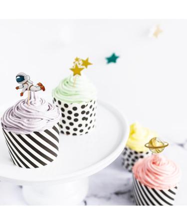 NICENEEDED 36 Pcs Space Astronaut Cupcake Toppers Rocket Planet Trip to the Moon Cupcake Picks Out of Space Food Picks with Sticks Outer Space Themed Party Cake Decorations Supplies - Buy Online on GoSupps.com