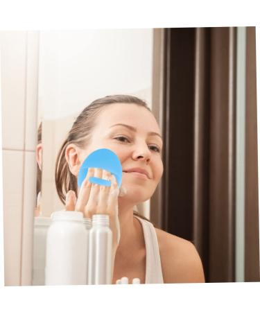 Buy Silicone Face Cleansing Brush Massager - Exfoliator Scrubber for Deep Clean - Sky Blue Makeup Tool - International Shipping Available - Buy Online on GoSupps.com