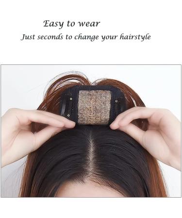 Clip-in Straight Hair Topper with Fringe for Women | Thinning Hair Solution in Light Brown (14INCH/35CM) - Buy Online on GoSupps.com