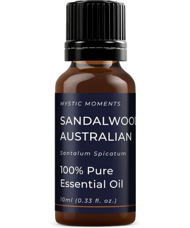 Buy Mystic Moments Sandalwood Australian Essential Oil 10ml - Pure & Natural for Diffusers Aromatherapy & Massage - Vegan & GMO-Free - Buy Online on GoSupps.com
