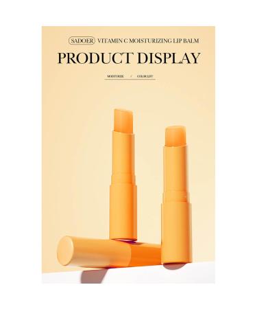 Jugaoge 2.7g Lip Balm Natural Hydrating Moisturizer for Women Girls Long Lasting Non Greasy Nourishment Dry Lips Care Smooth Soft Vitamin C One Size One Size Vitamin C - Buy Online on GoSupps.com