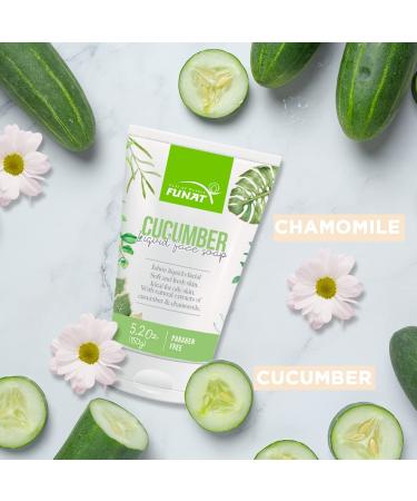 Organic Funat Cucumber & Chamomile Gel Cleanser - Paraben-Free Facial Foam for Oily Skin (5.2 Oz - Buy Online on GoSupps.com