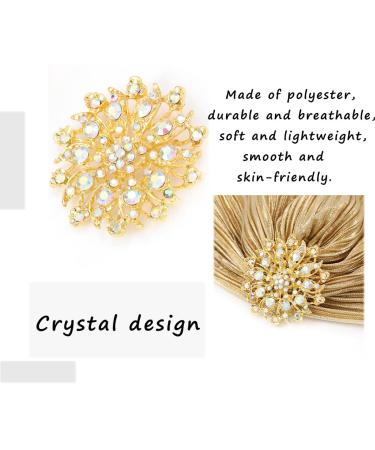 Yeilhile Vintage Gold Crystal Turban Headwrap - Stylish Headwear for Women - Buy Online on GoSupps.com