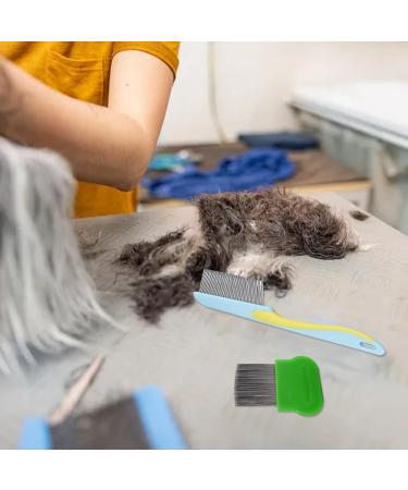 Stainless Steel Lice Comb Set - 2 Pack for Lice Fleas & Dandruff Removal | Durable Nissen Ridge & Lice Bams | Yellow Blue & Green - Buy Online on GoSupps.com