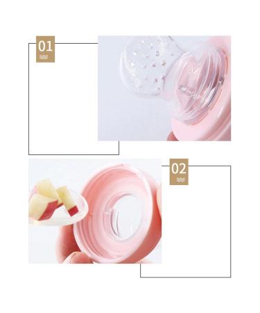 Buy Baby Fresh Fruit Bite Rings - Silicone Food Feeder Pacifier for Toddlers | Safe & Fun Feeding Solution in Pink - Buy Online on GoSupps.com