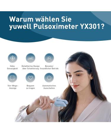 Yuwell Pulse Oximeter - Accurate Oxygen Saturation & Heart Rate Measurement OLED Display Includes Batteries - International Shipping Available - Buy Online on GoSupps.com