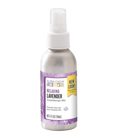 Aura Cacia Relaxing Lavender Aromatherapy Mist 4 fl oz | GC/MS Tested for Purity