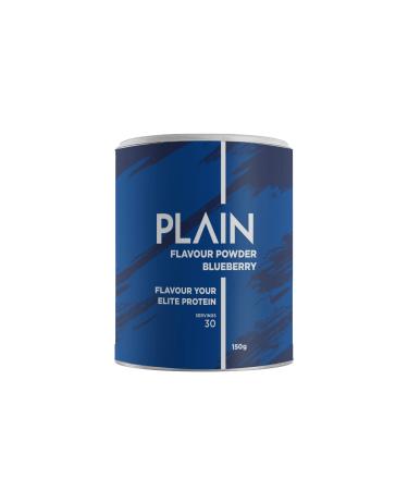 PLAIN FLAVOUR POWDER | Blueberry | 30 servings | sugar-free flavorful & pure | Natural fresh flavor powder for food and PLAIN PROTEIN | 150g | without Chunky