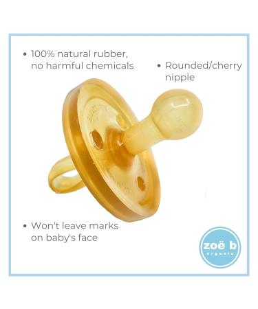 Natural Rubber Baby Pacifier - Rounded/Cherry - Medium (6-12 mos) - Handcrafted in Italy - Buy Online on GoSupps.com