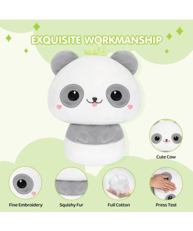 Mewaii 8'' Soft Gray Panda Mushroom Pillow Stuffed Animal Plush - Cuddly Gray & White Panda Toy for Kids - Buy Online on GoSupps.com