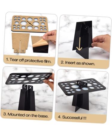 FRCOLOR Acrylic Makeup Brush Tree & Organizer | 26pc Stand for Brushes & Nails - Perfect Drying Rack & Display - Black - Buy Online on GoSupps.com