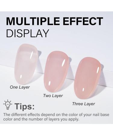 AILLSA Dip Powder - Translucent Jelly Nude Salmon Pink Nail Dipping Powder for DIY Manicure | Easy to Use Perfect Christmas Gift (1 Oz - Buy Online on GoSupps.com