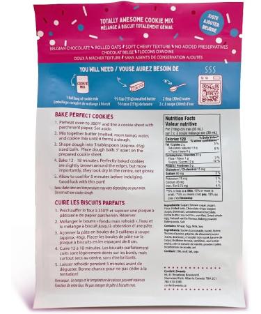 Confetti Sweets Cookie Mix Oatmeal Chocolate Chip Premade Mix | Gourmet Quality Real Ingredients | No Added Preservatives | 100% Canadian | 500g each - Buy Online on GoSupps.com