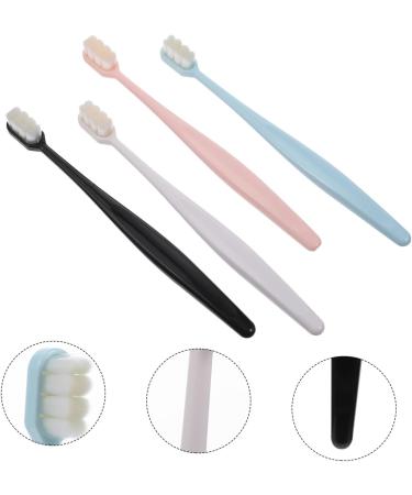 Iwowhero Portable Silk Toothbrush Set - 4 Soft Bristle Travel Toothbrushes for Sensitive Gums & Toddlers - Charcoal Absorption - Buy Online on GoSupps.com