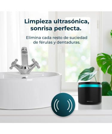  Cecotec Cecotec ToothCare EasyClean Ultrasonic Cleaner with ultrasonic vibrations UV lights 200 ml reservoir results - Buy Online on GoSupps.com