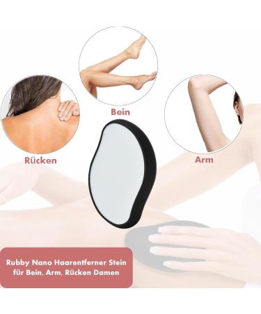 Dalkits Nano Hair Remover - Crystal Hair Removal Stone for Smooth Skin | No Shaving Safe for Legs Arms & Back - Black - Buy Online on GoSupps.com