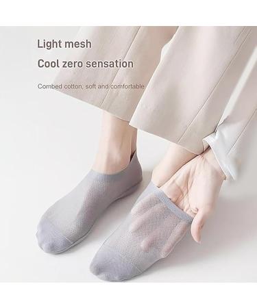 Buy Ice-Soil Invisible Socks for Women | Non-Slip No-Show Ice Skating Socks | Light Gray Slippers & Sneakers - Buy Online on GoSupps.com