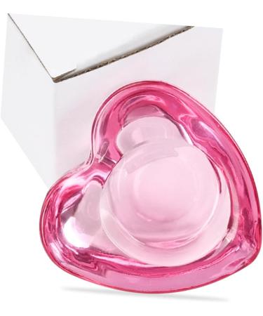 minkissy Nail Cup Glass Nail Art Cup Dappen Dish Cup Manicure Art Dish Crystal Nail Art Dappen Bowl Acrylic Nail Supplies Acrylic Nail Tools Jewelry Dish High Transparency Bracket Pink - Buy Online on GoSupps.com