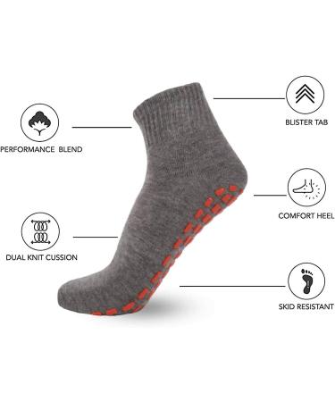 NOVAYARD 5 Pairs Non Slip Grip Socks Yoga Pilates Hospital Men Women Grey Large - Buy Online on GoSupps.com