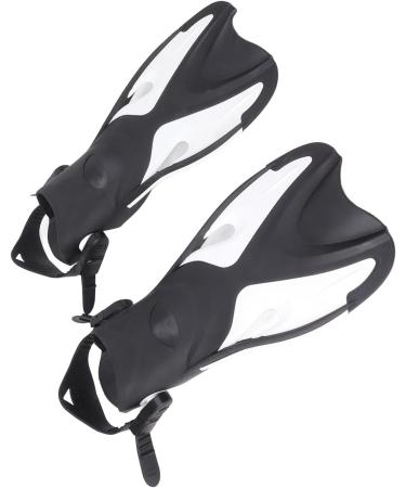 BOLORAMO Swimming Fins for Adults - Open Water Diving Fins (Black & White Size 6-8 37-41) - Buy Now for International Shipping - Buy Online on GoSupps.com