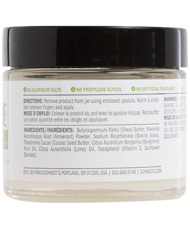 Schmidt's Natural Deodorant Jar - Bergamot + Lime 2 oz | Aluminum-Free, Eco-Friendly - Buy Online on GoSupps.com