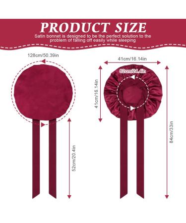 Acwoo Silk Sleeping Hood - 2 Piece Satin Hair Bonnet for Women & Girls | Adjustable Breathable & Soft Night Cap - Buy Online on GoSupps.com