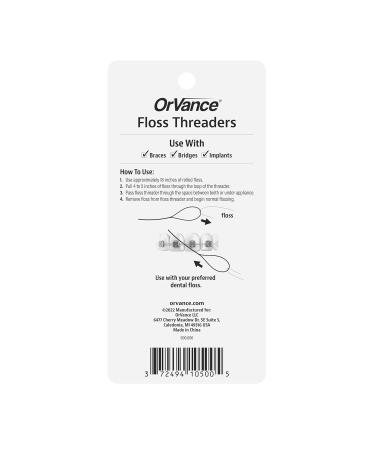 OrVance Floss Threaders Dental Floss Threaders to Deep Clean Braces Bridges and Implants Easy and Effective - 25 count (Pack of 3) - Buy Online on GoSupps.com