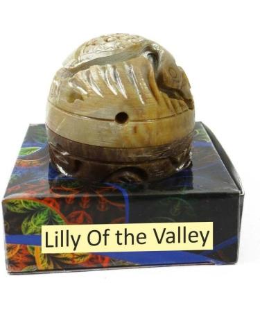 Stone Jar Lilly Of The Valley Solid Perfume Long Lasting Body Fragrance In Large Hand Carved- 8 gm (Pack Of 1) - Buy Online on GoSupps.com