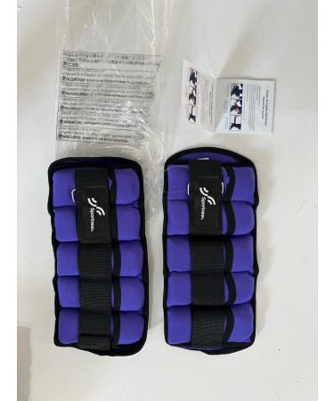 Adjustable Ankle Weights Set - 0.23kg to 0.9kg Foot/Wrist Weight Cuffs - Purple | International Shipping - Buy Online on GoSupps.com