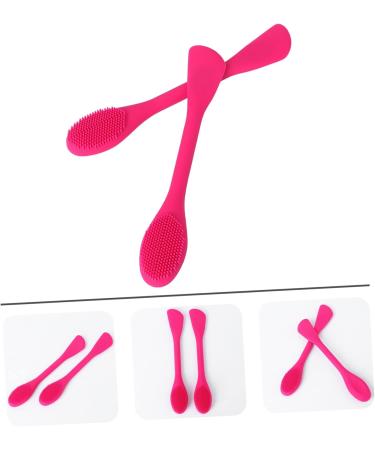 FRCOLOR 2pcs Silicone Cleaning Brush Silicone Facial Massager Silicone Cleanser Silicone Facial Scrubber Scrubber Massager Silicone Facial Bristle Brush Handheld Manual Rosy 16.5*3cm - Buy Online on GoSupps.com