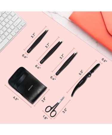 FACEMADE 3-Piece Tweezers Set for Women and Men - Stainless Steel Eyebrow Tweezers, Scissors, and Razor for Facial Hair Removal - Buy Online on GoSupps.com
