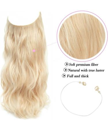 Secret Hair Extensions 20 Bleach Blonde Invisible Wire Synthetic Hair Pieces - Buy Online on GoSupps.com