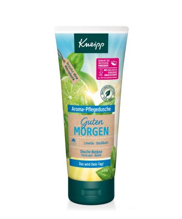 Kneipp aroma care shower Good morning - refreshing shower gel with essential lime oil & natural basil extract - preserves the skin's own microbiome - without microplastics - 200ml Lime 200 ml (1 Pack)