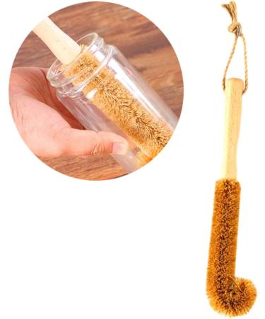 Solustre 2 Pack Bottle Cleaning Brushes - Effective Scrubbing Sponge for Water Bottles and Glasses - Eco-Friendly Baby Cleaning Ball - Brown - Buy Online on GoSupps.com