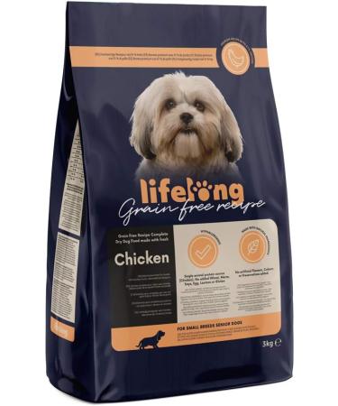 Amazon Brand - Lifelong Complete food for senior dogs of small breed without cereals made with fresh chicken meat - 3kg*3 - Buy Online on GoSupps.com