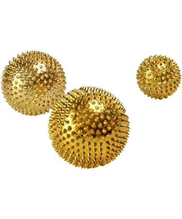 D DOLITY 3 Pieces Magnetic Acupressure Balls - Gold | Effective Pain Relief & Wellness Tools - Shop Internationally - Buy Online on GoSupps.com