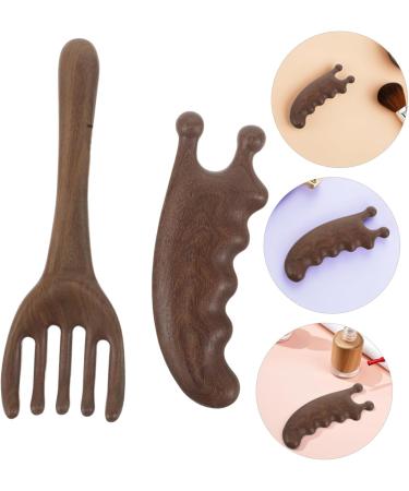 2 pi ces Peigne de Massage Bois de Santal Peigne Dents Larges avec Design Unique pour Stimuler le Chevelu Outil et Aromatique pour Soins Capillaires et D tente - Buy Online on GoSupps.com