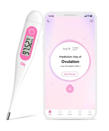 Digital Basal Thermometer, Accurate Baby Thermometer for Fever, 1/100th Degree High-Precision Oral Thermometer for Pregnancy & Natural Family Plan