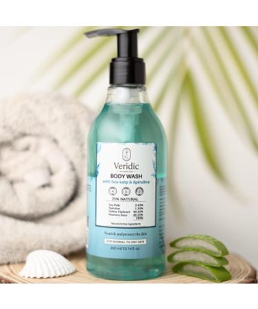 Sea Kelp and Spirulina Bio Marine Body Wash for Healthy and Glowing Skin. 100% Natural Actives & Cruelty Free. No Paraben | No Sulphate - 300 ML