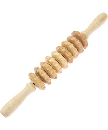 Haobin Wooden Massage Stick - Deep Tissue Roller for Neck Back & Body Relief | Premium Massage Device - Buy Online on GoSupps.com