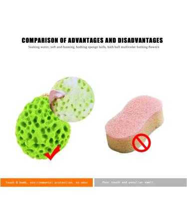 Glosoni Body Bath Sponge 3-Pack | Soft & Gentle Shower Sponge for Clean Refreshing Bathing - Buy Online on GoSupps.com
