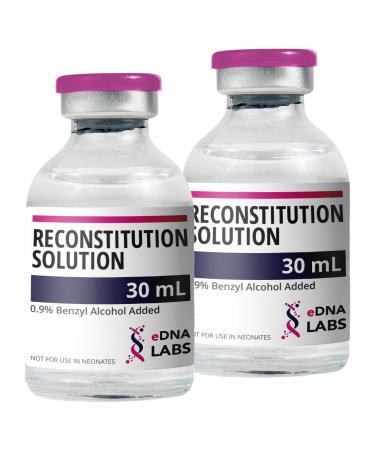 EDNA Labs Reconstitution Solution Clear Glass Vials - 1.01 Oz - Pack Of 2
