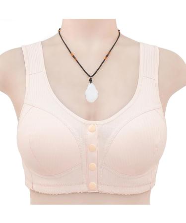 IQYU Women's Sexy Lace Front Button Shaping Cup Adjustable Shoulder Strap Large Size Iron-Bra Tank Top Bustier - Beige - Buy Online on GoSupps.com