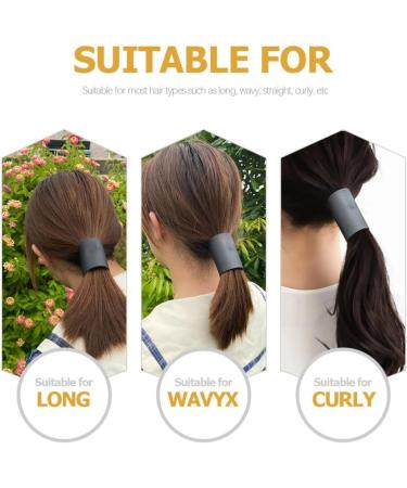 Ipetboom Girl Leather Hair ties Ponytail Holder Motorcycle Riding Ponytail Headdress Accessories for Women Girl black. - Buy Online on GoSupps.com